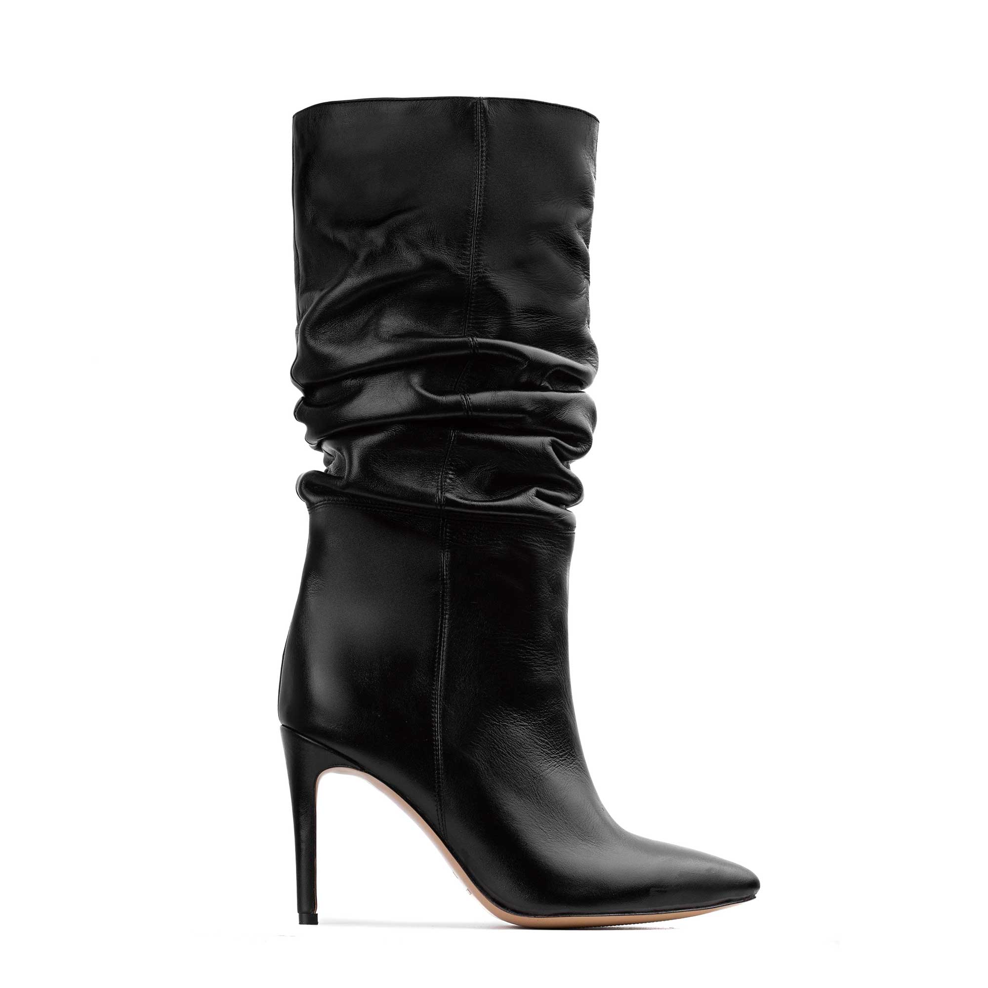 Cizme Crete Piele Naturala Eva 30, Negre - 40 / 11 cm