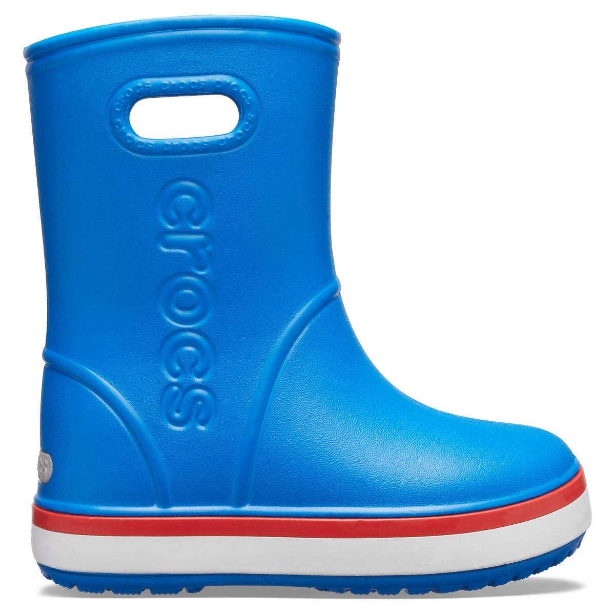 Cizme Crocs Kids' Crocband Rain Boot Albastru - Bright Cobalt/Flame - poza 1