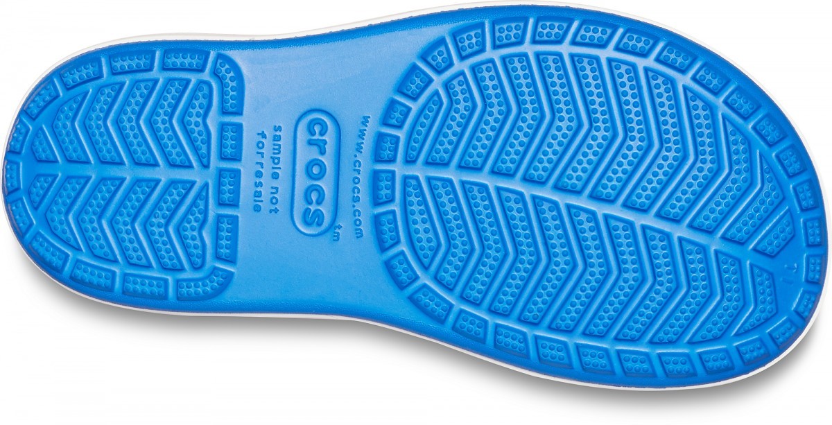 Cizme Crocs Kids' Crocband Rain Boot Albastru - Bright Cobalt/Flame - poza 4