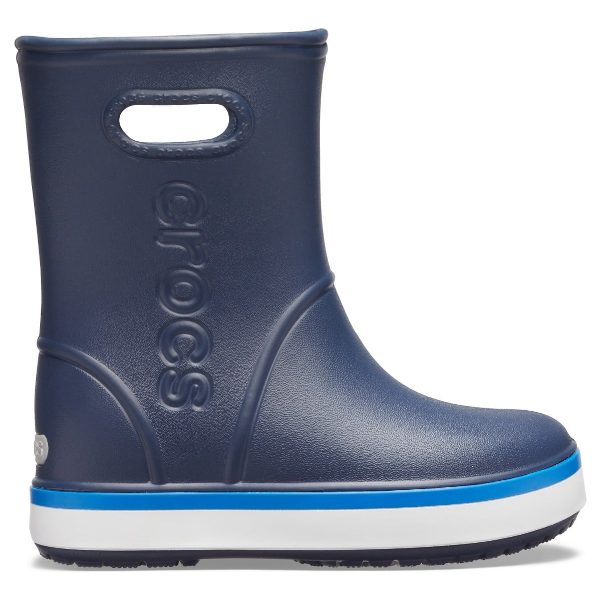 Cizme Crocs Kids' Crocband Rain Boot Albastru - Navy/Bright Cobalt - poza 1
