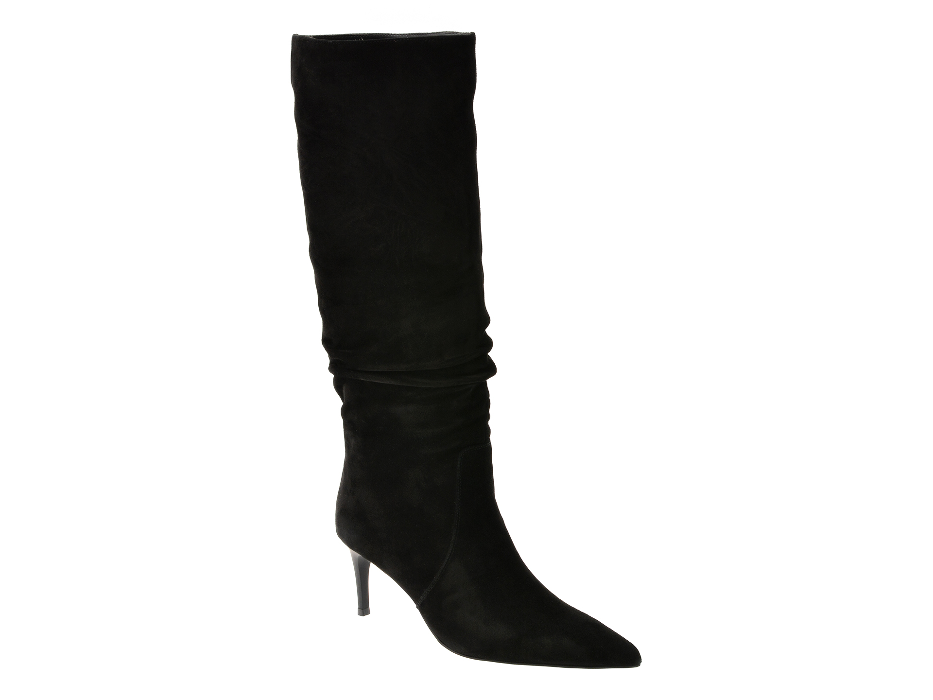 Cizme elegante EPICA negre, EB971, din piele intoarsa