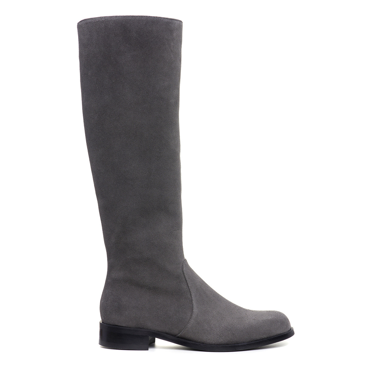 Cizme Lilly Piele Intoarsa, Sub Genunchi, Gri - 39 / 2.5 cm