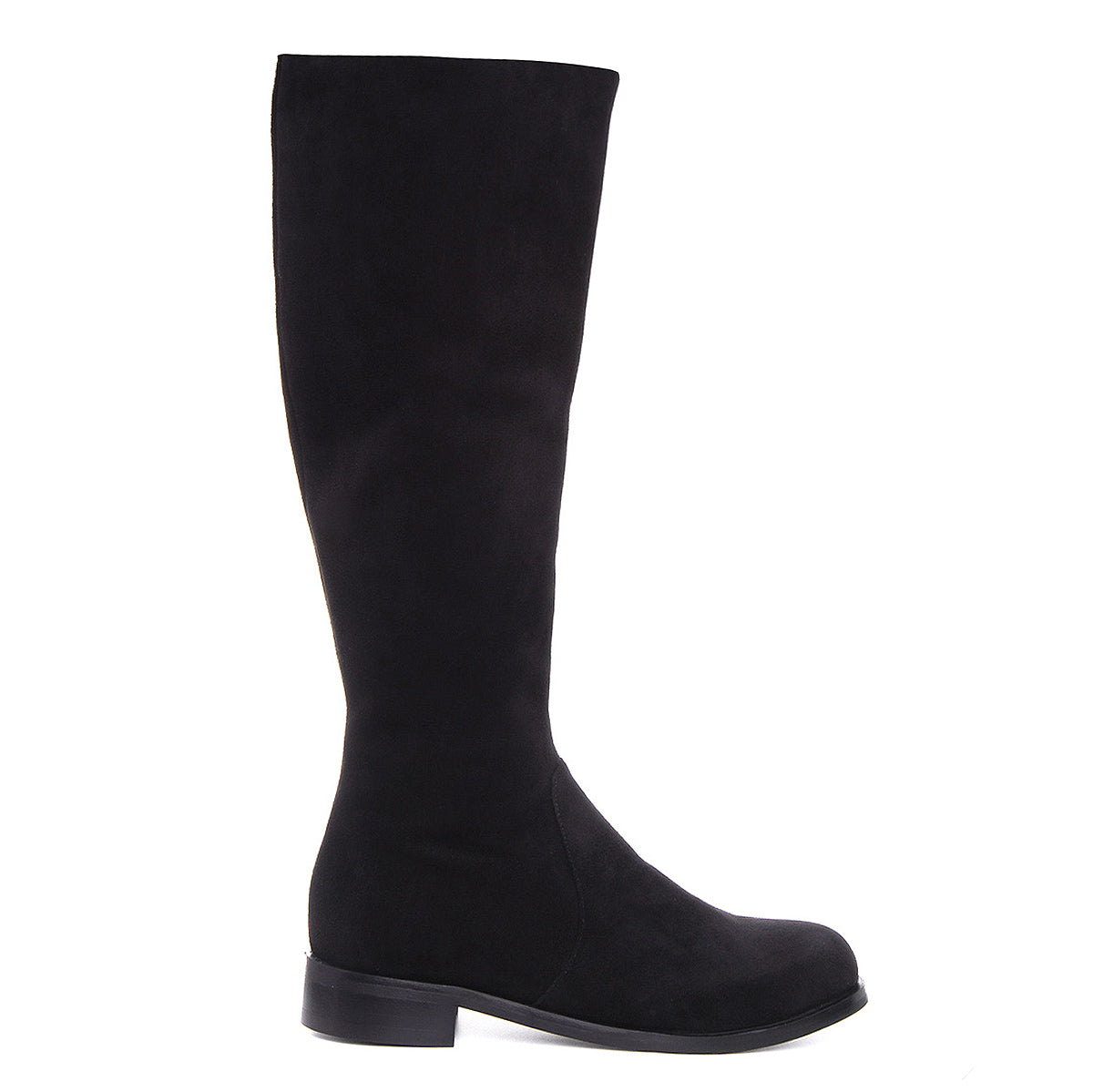 Cizme Lilly Piele Intoarsa, Sub Genunchi, Negre - 37 / 2.5 cm