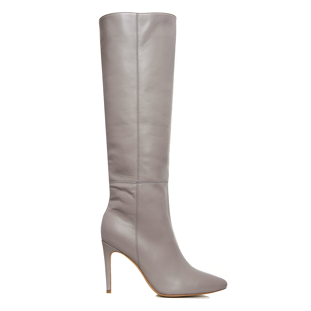 Cizme Milla Piele Naturala, Sub Genunchi, Gri - 40 / 6.5 cm
