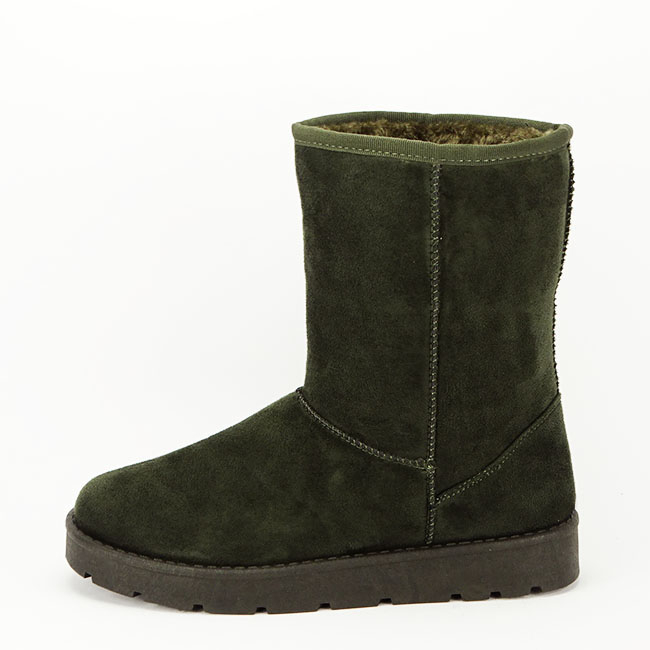 Cizme verde inchis imblanite F03 111