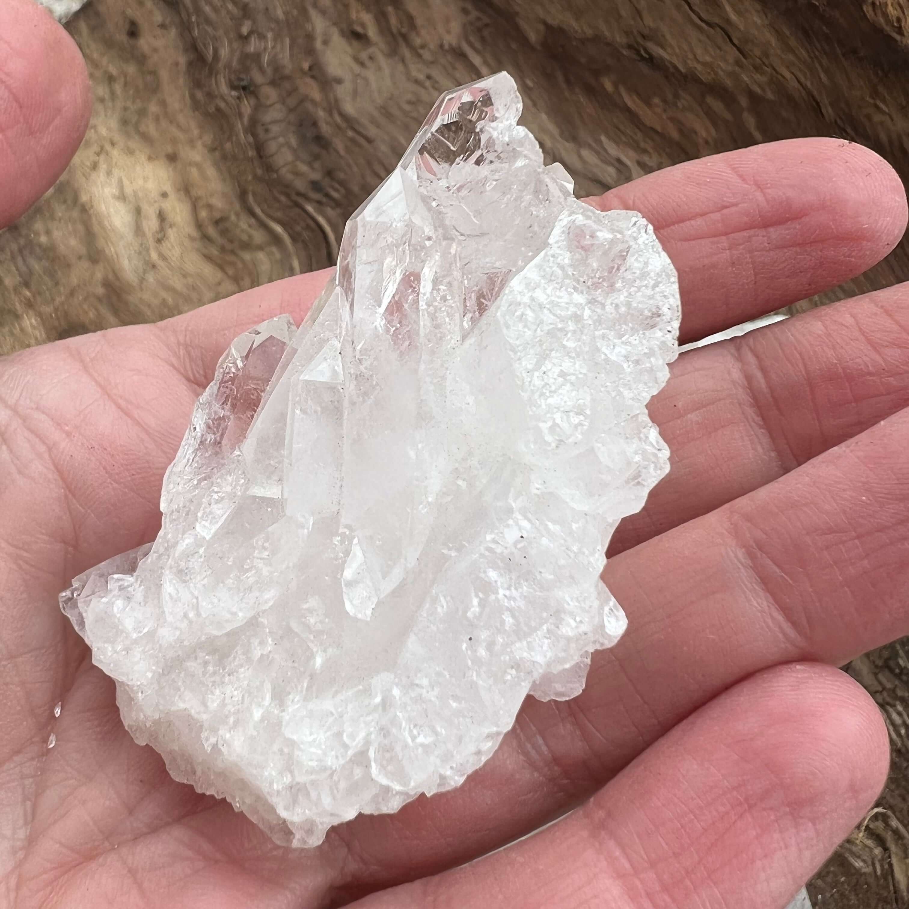 Cluster cuart incolor/cristal de stanca druzy S 4,5-5,5 cm