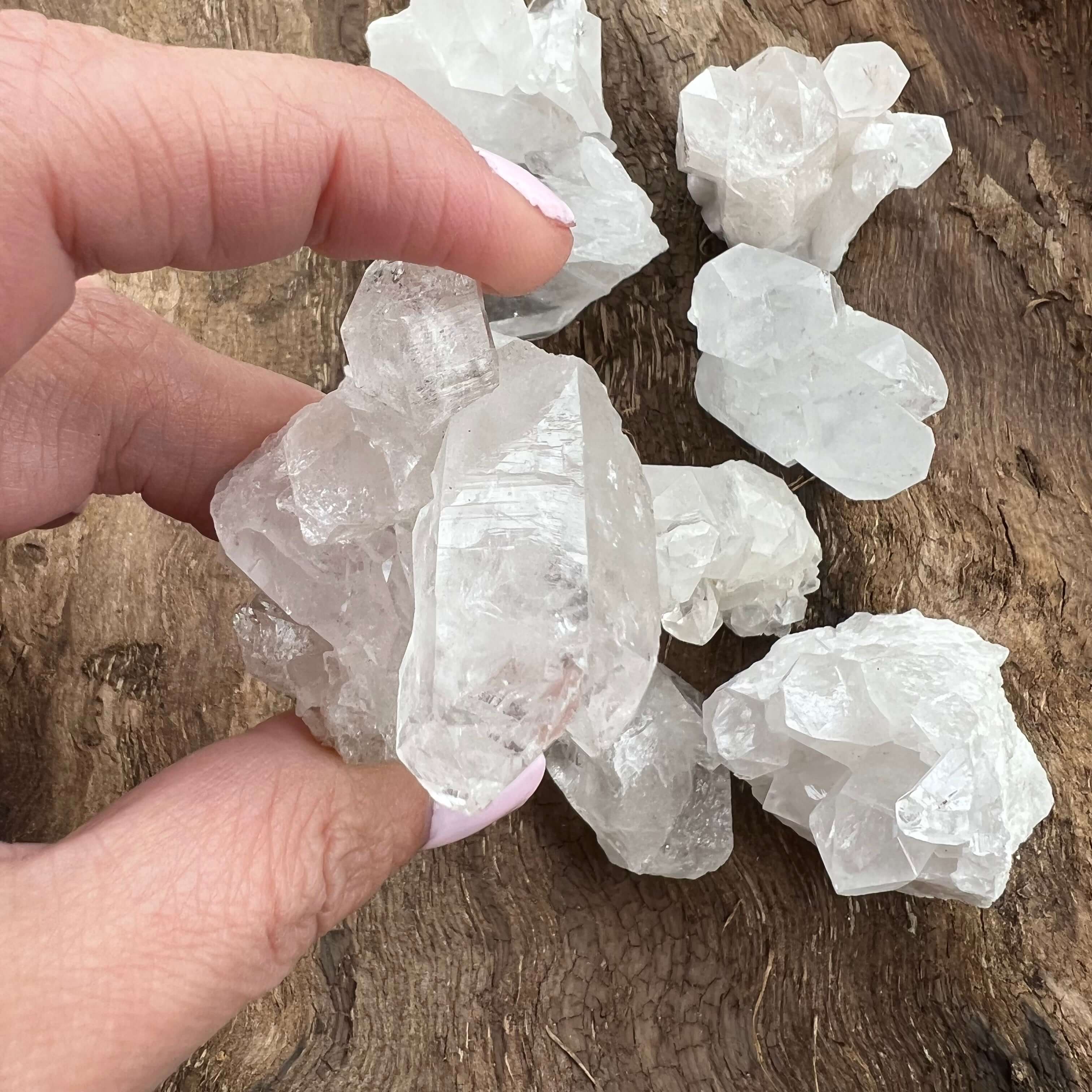 Cluster cuart incolor/cristal de stanca druzy S