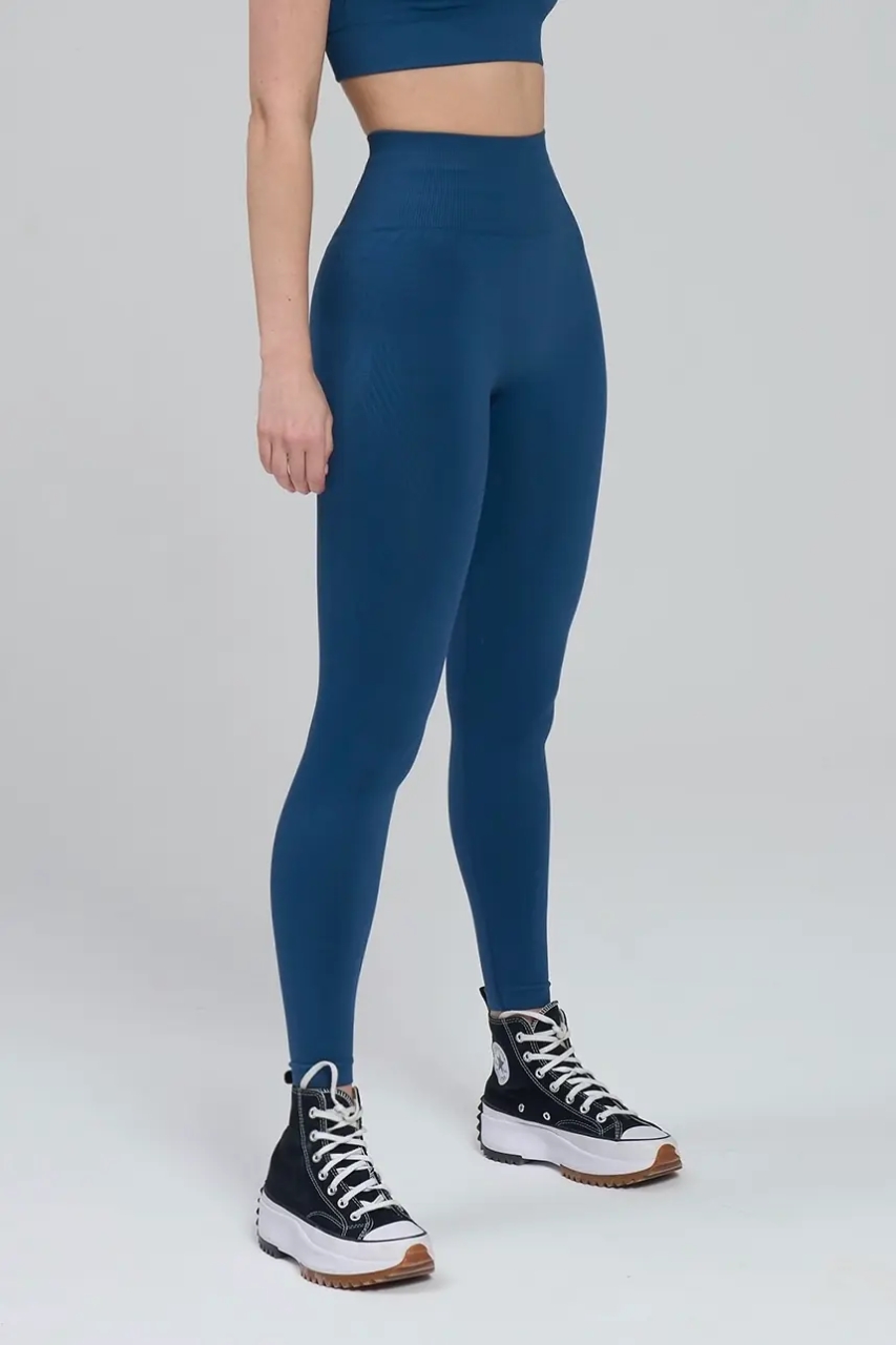 Colanti sport fara cusaturi, cu efect push-up, LGS10, albastru - poza 2