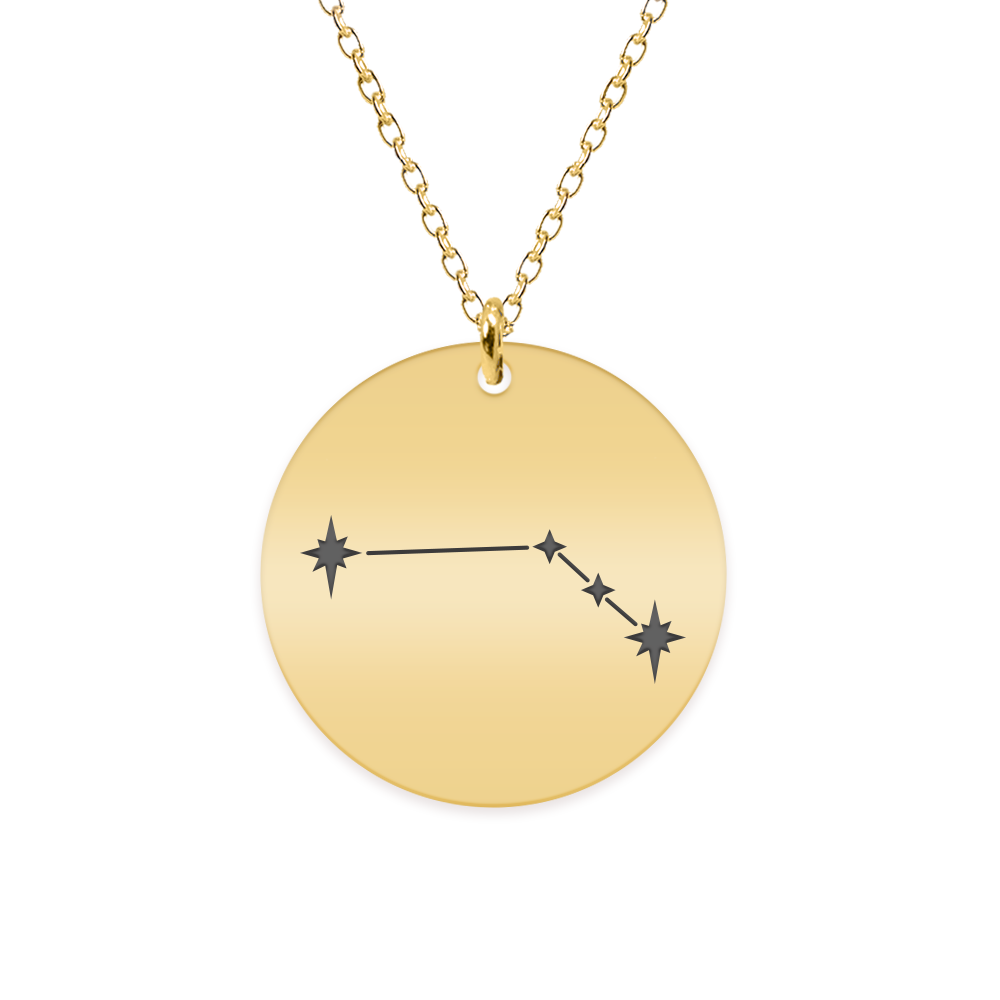 Colier argint 925 placat cu aur galben 24K personalizat cu constelatii - Berbec