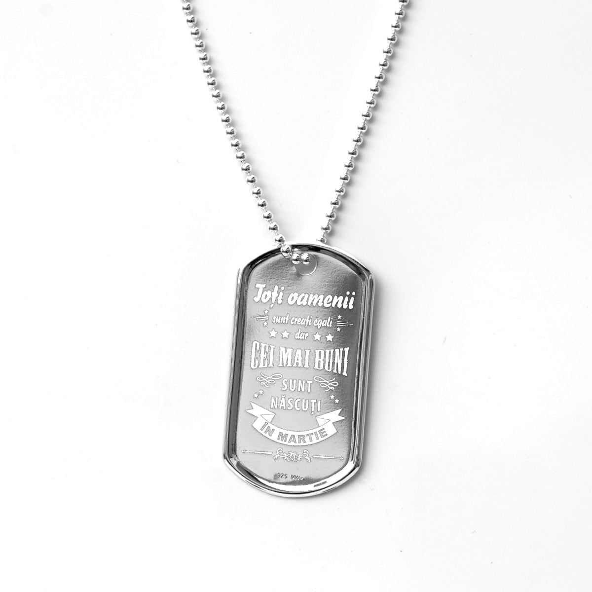 Colier argint barbati personalizat-Cei mai buni