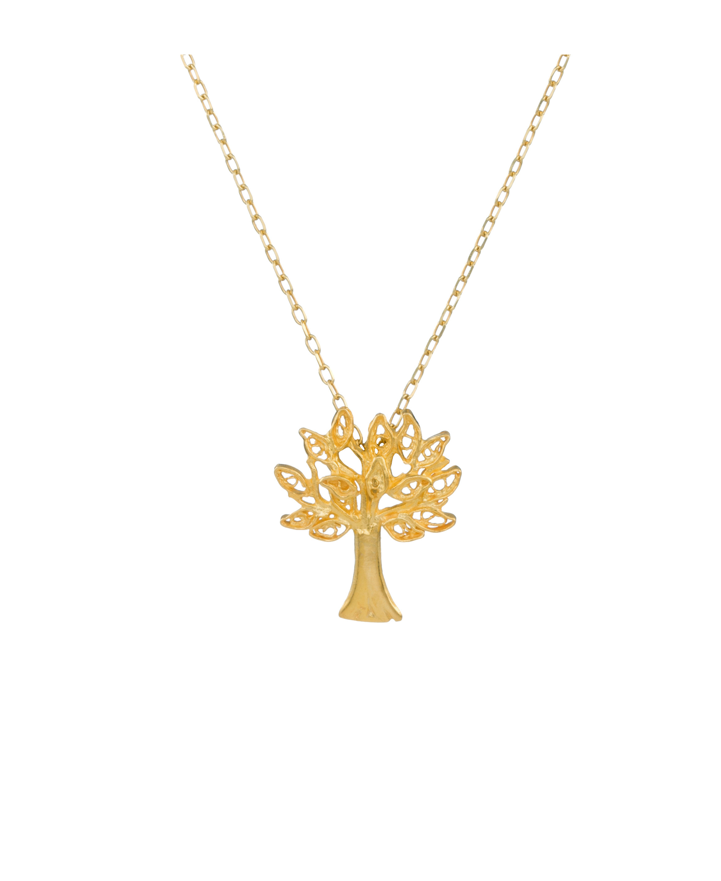 Colier Argint Placat cu Aur - "Cork Oak"