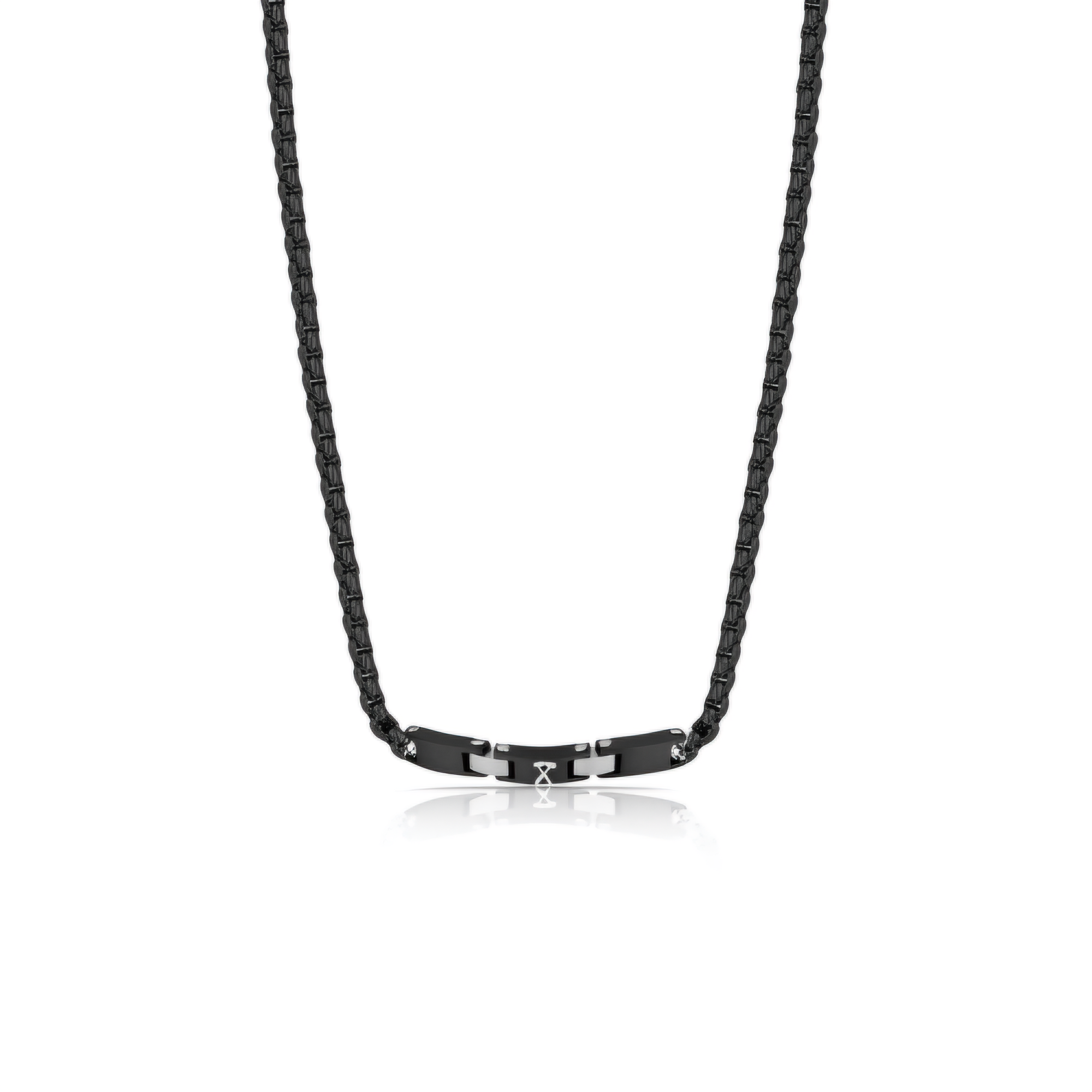 Colier Bărbătesc din Oțel Inoxidabil, Pandantiv Dog Tag - Negru