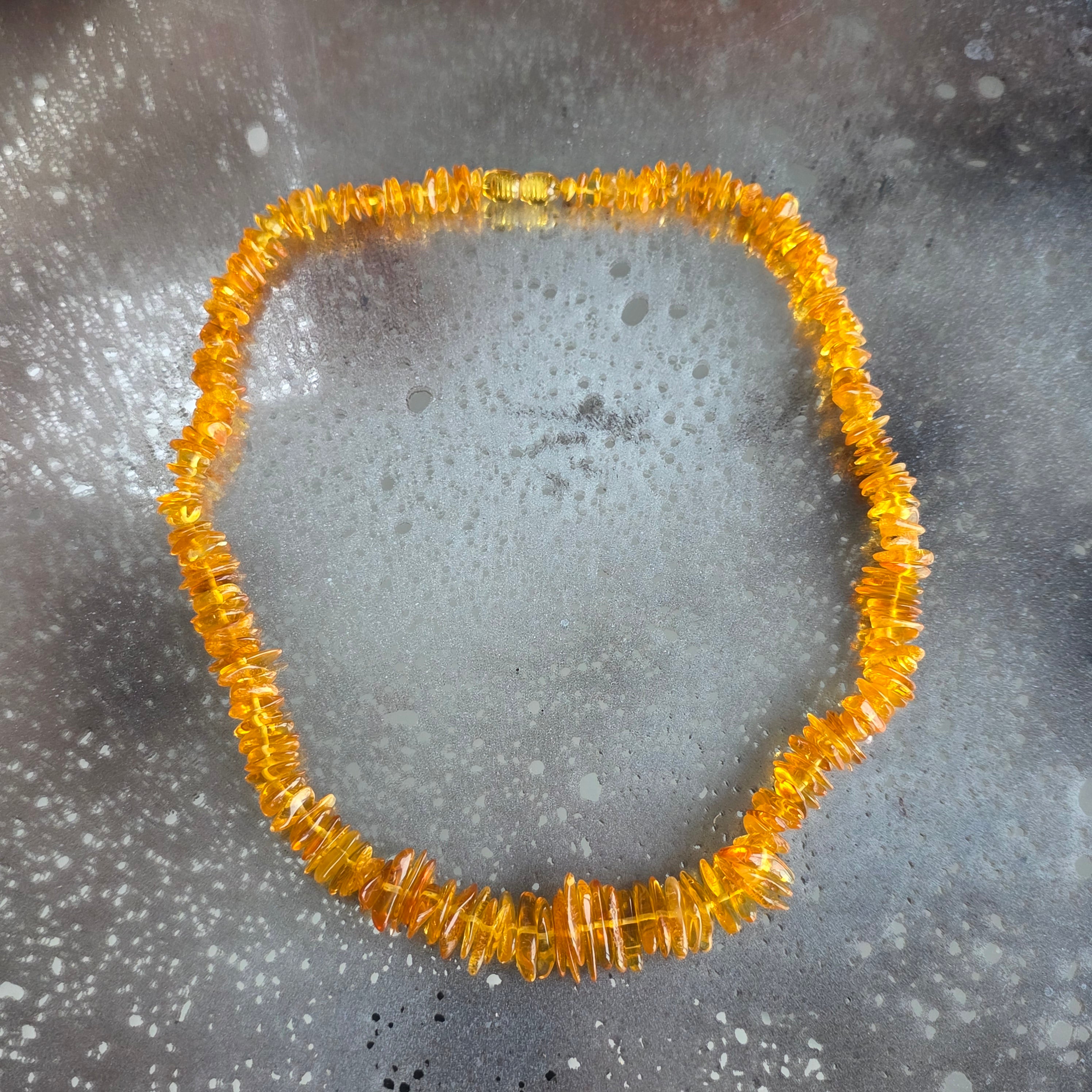 Colier chihlimbar chips adulti | Model 7