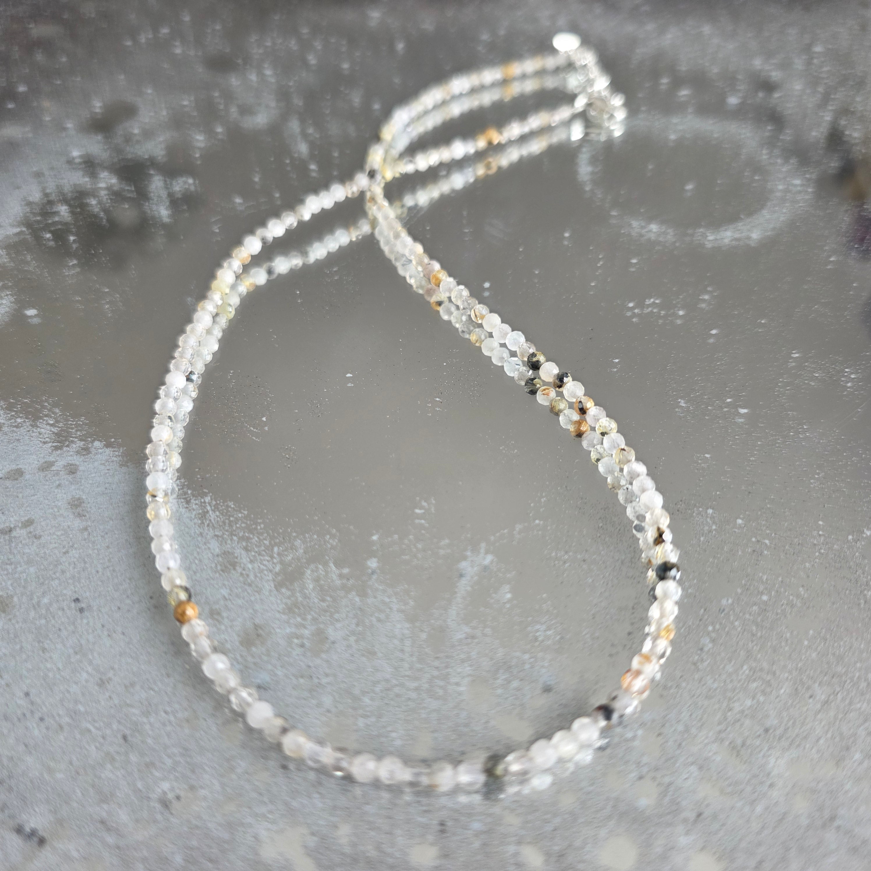 Colier cuart rutilat Golden Thread #81