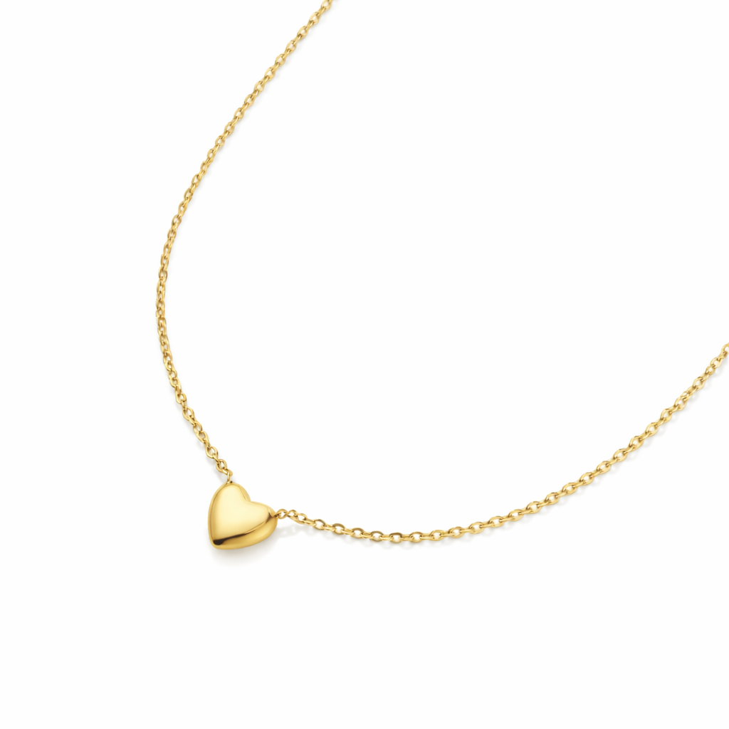 Colier Inima Placat cu Aur 18k
