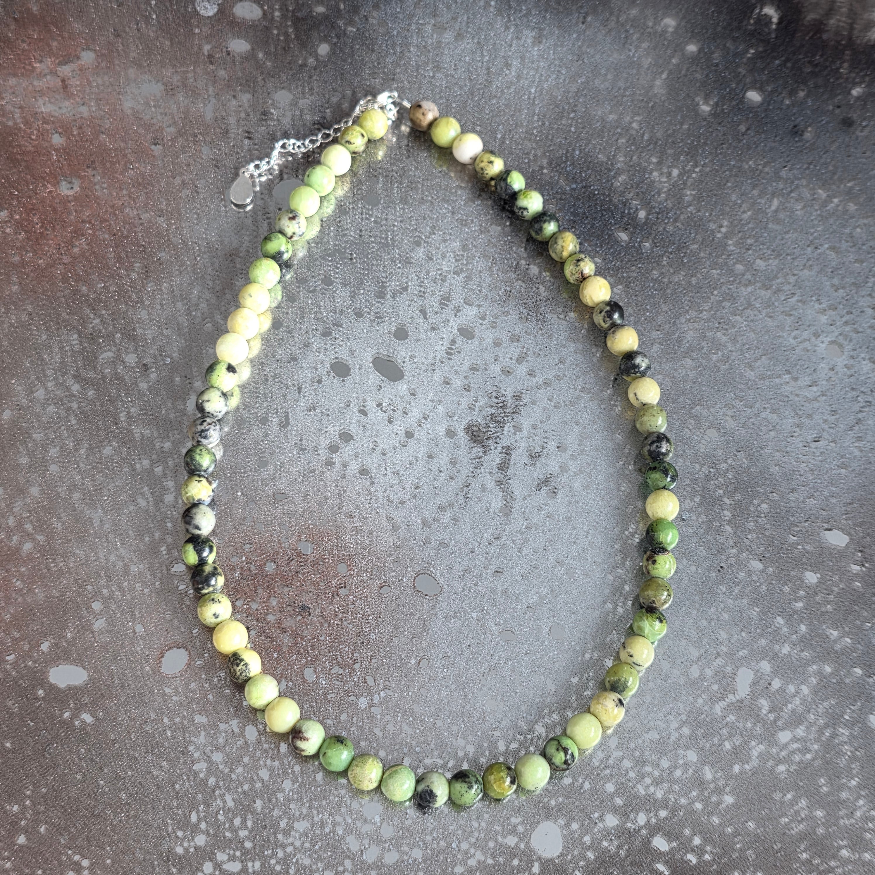 Colier jad verde australian Bloom #287