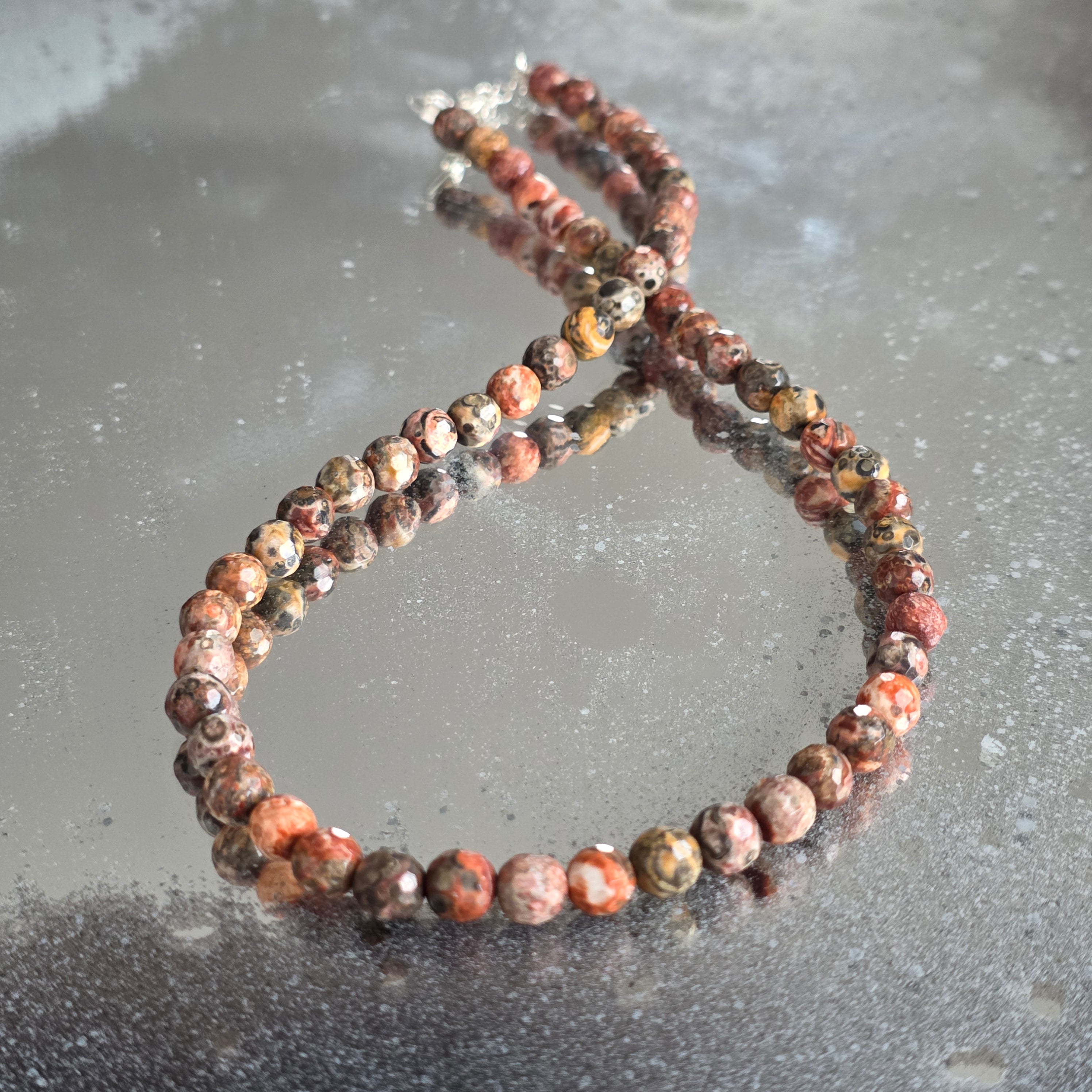 Colier jasp leopard Earth #139