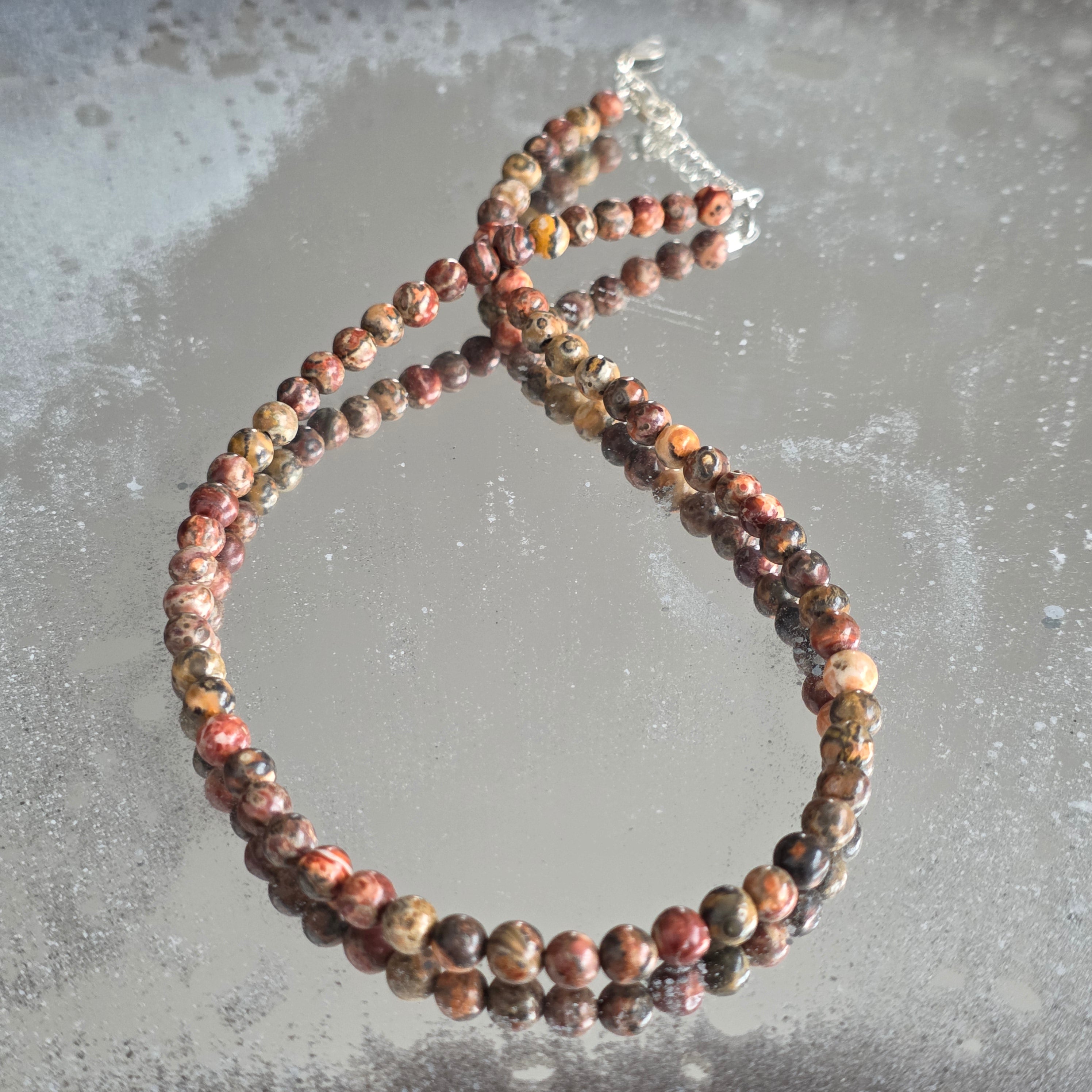 Colier jasp leopard Earth #140