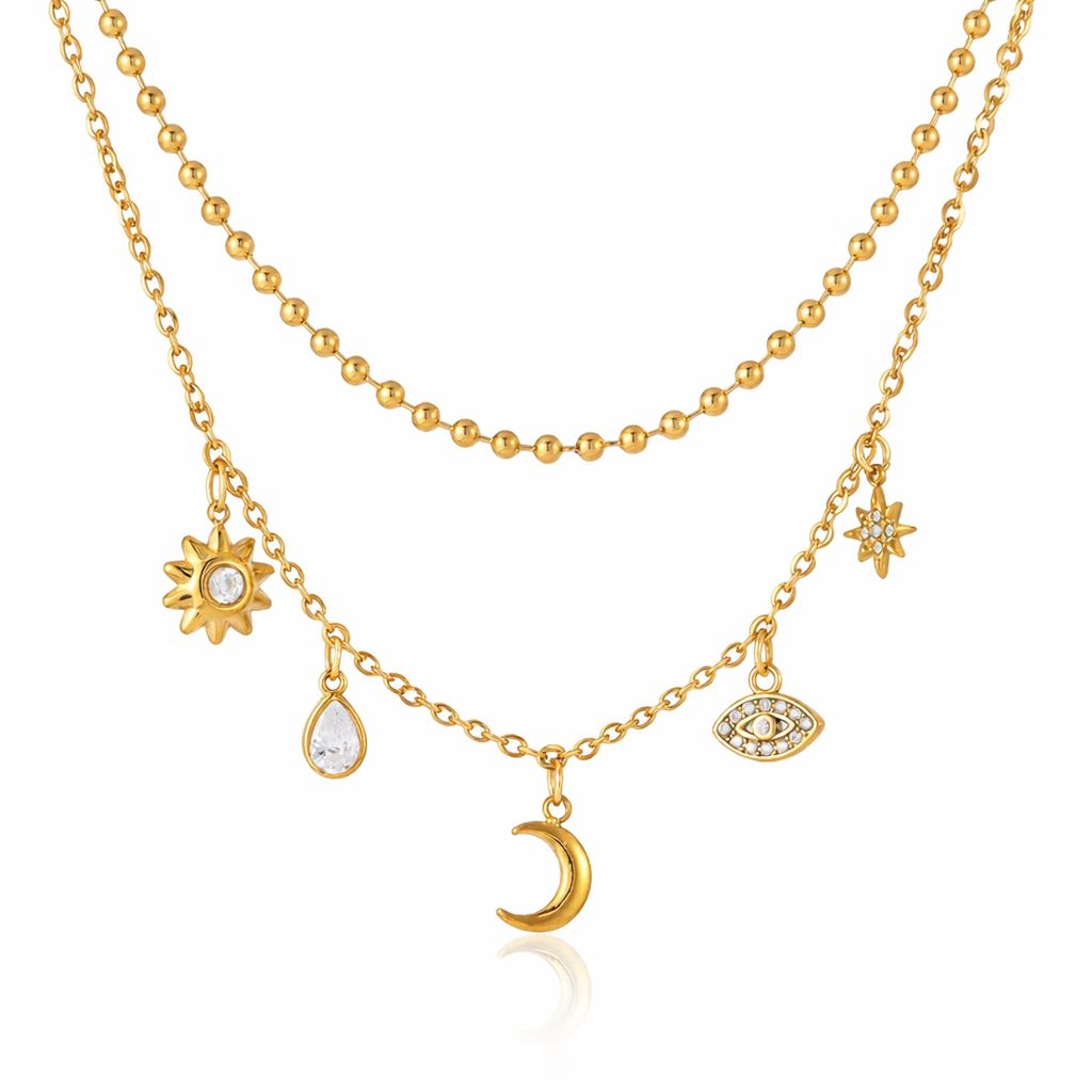 Colier Luna Placat cu Aur 18k