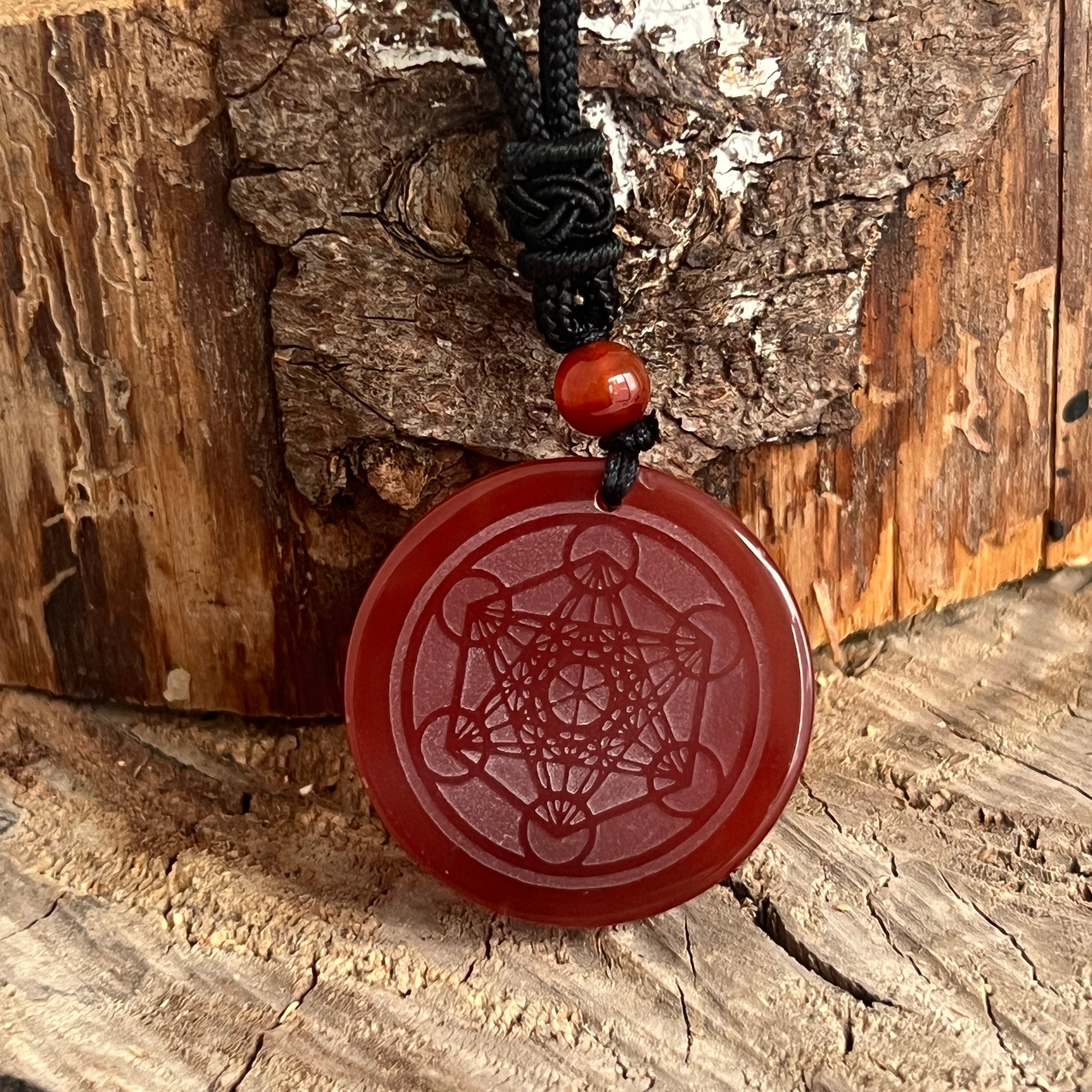Colier pandantiv carneol | Metatron