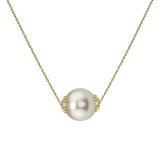Colier Perla Naturala Rara Akoya 7,5-8 mm, Calitate AAA+, Aur 14K KASKADDA
