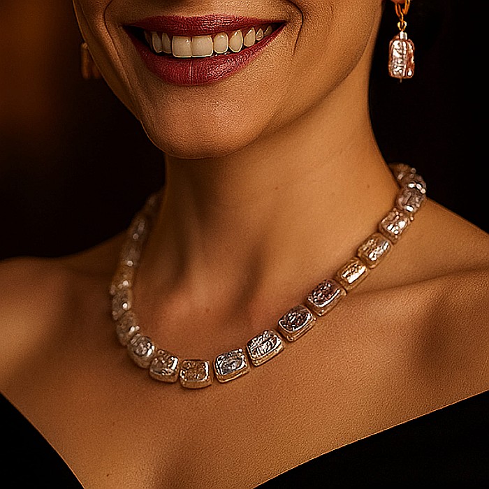 Colier Perle Naturale Baroque Multicolore cu Inchizatoare Aur 14K (aur 585) KASKADDA