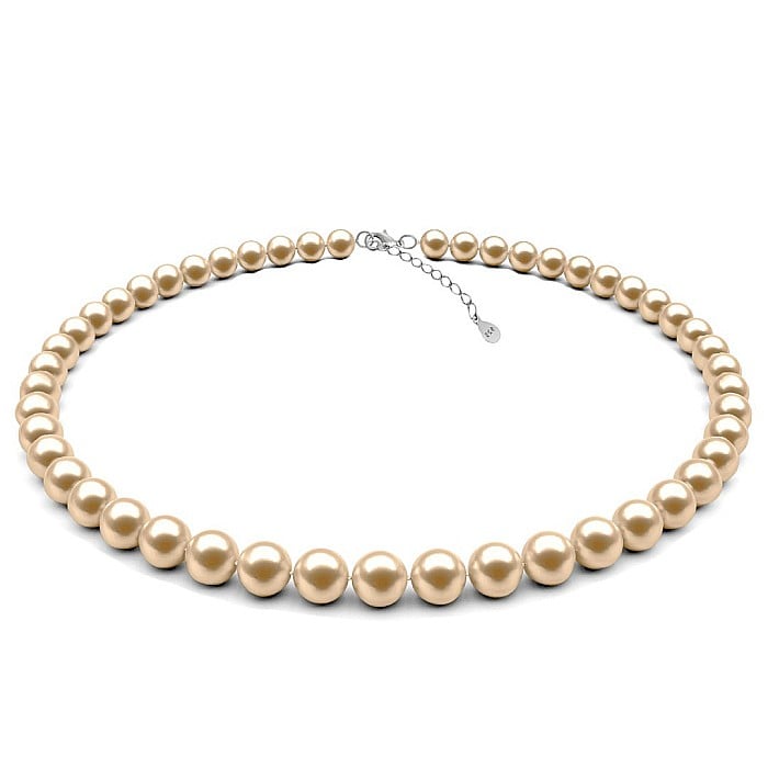 Colier Perle Naturale Crem 7-8 mm, Rotunde, Inchizatoare Argint 925 KASKADDA