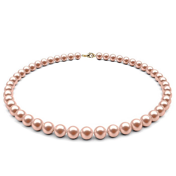 Colier Perle Naturale Lavanda, 7-8 mm, cu Inchizatoare Aur 14K (aur 585) KASKADDA