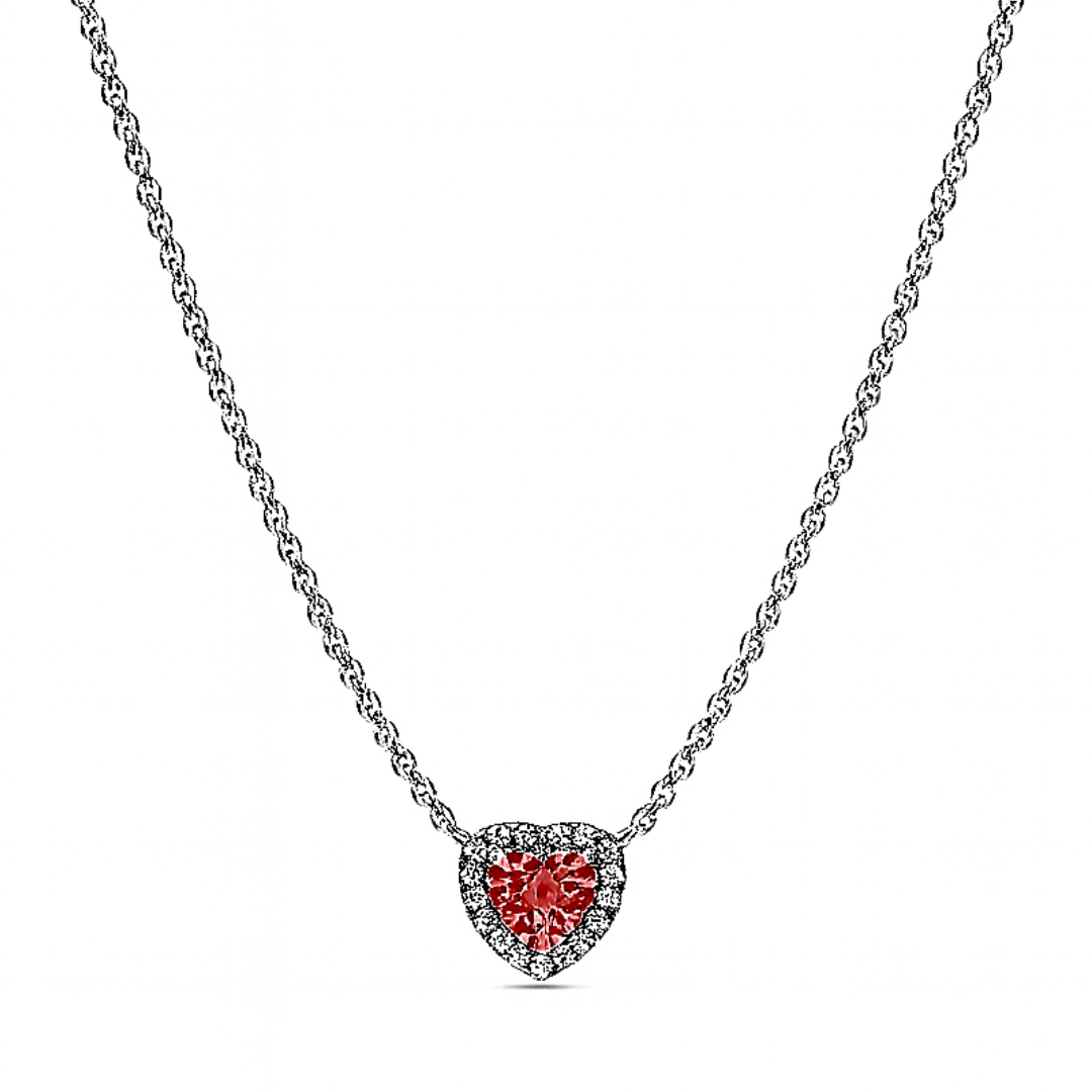 Colier Red Heart Silver cu Argint