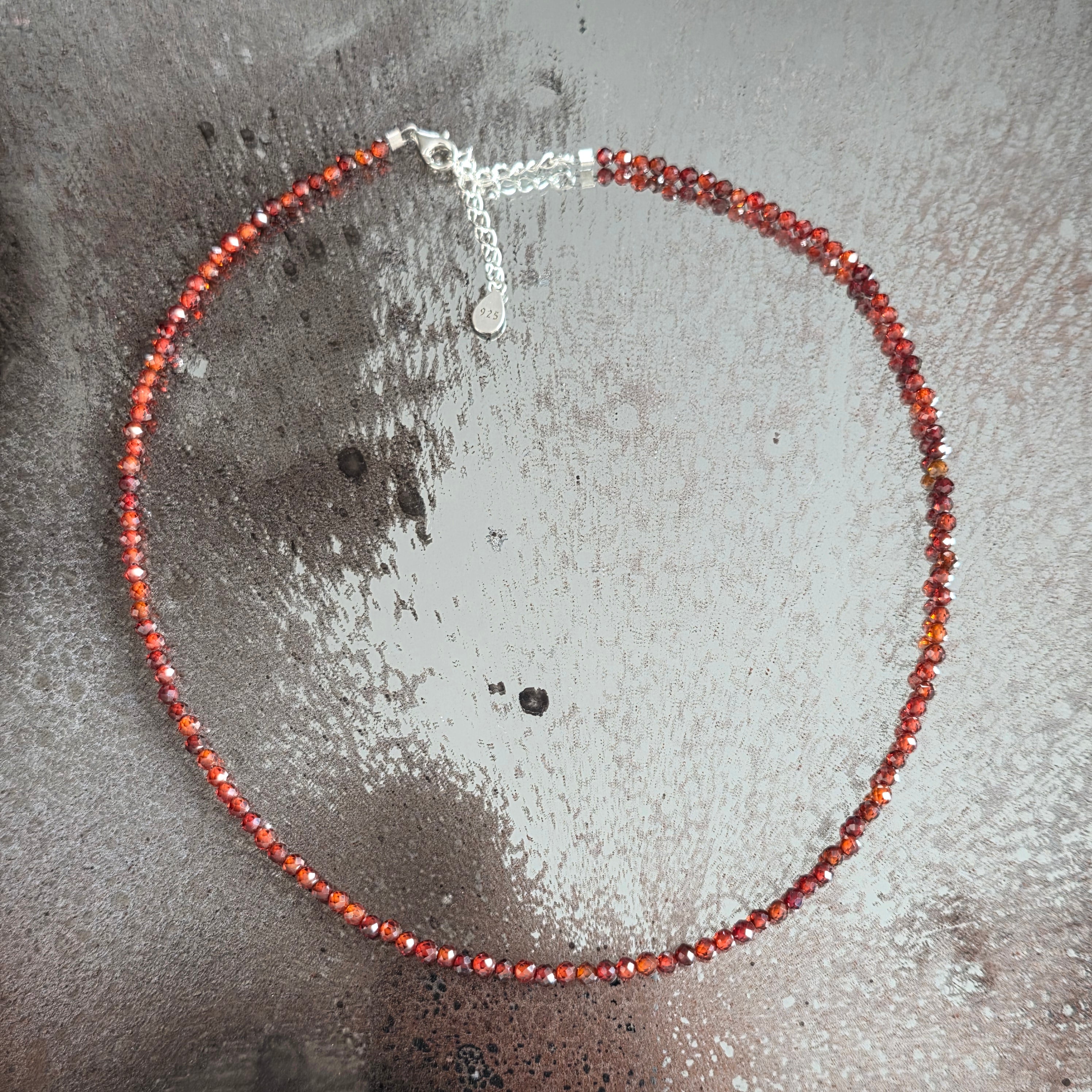 Colier zircon portocaliu Love #276