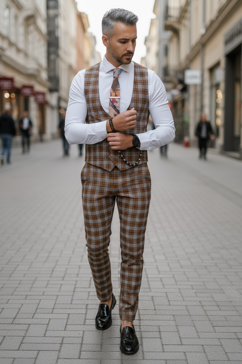 Compleu barbati Vesta + Pantaloni B4126 Y2-1