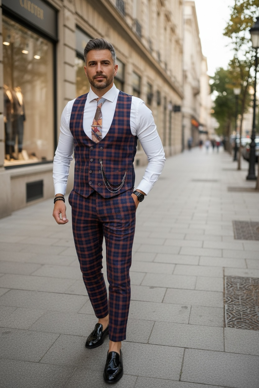 Compleu barbati Vesta + Pantaloni B4157 45-3.1