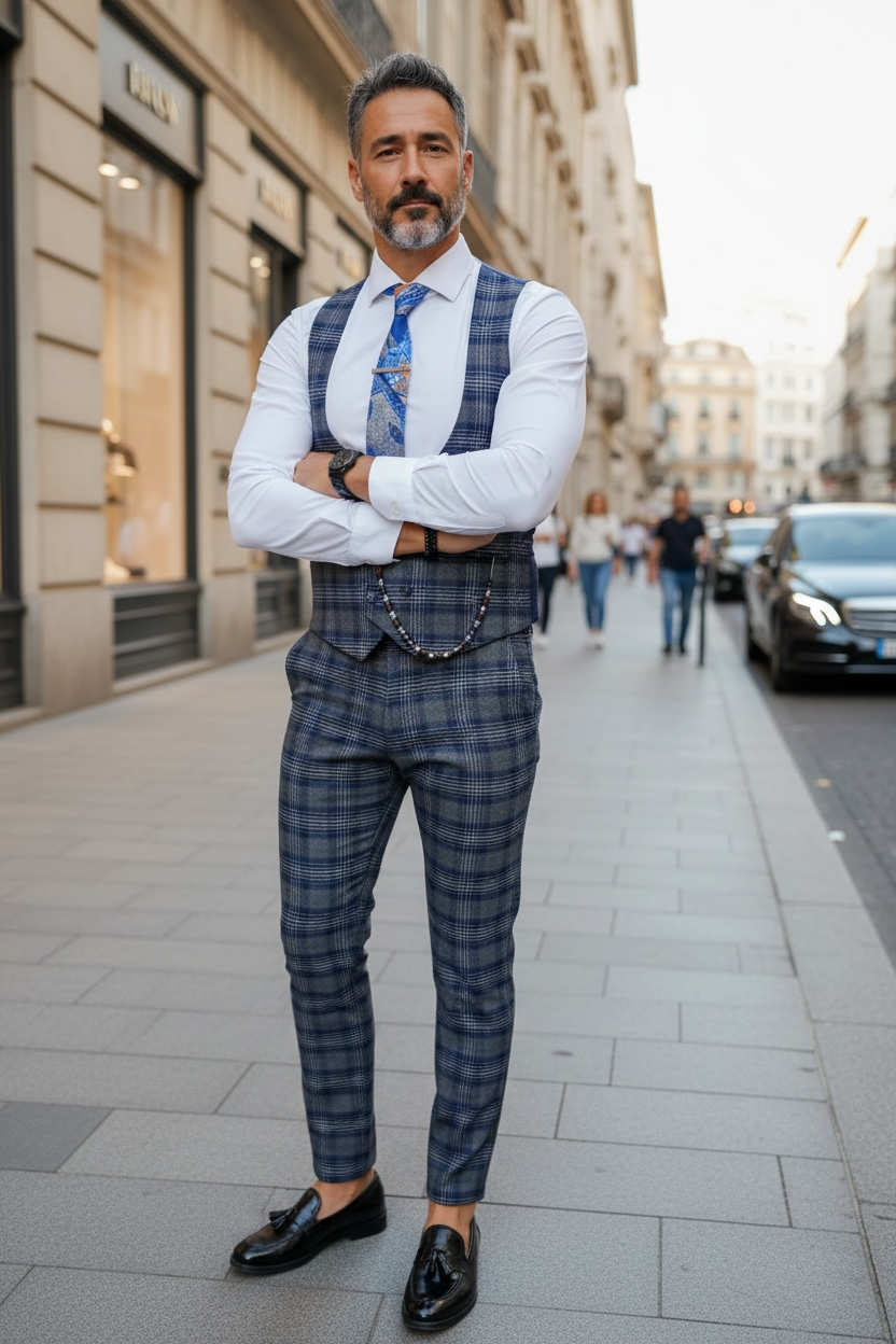 Compleu barbati Vesta + Pantaloni B4163 P20-1.3