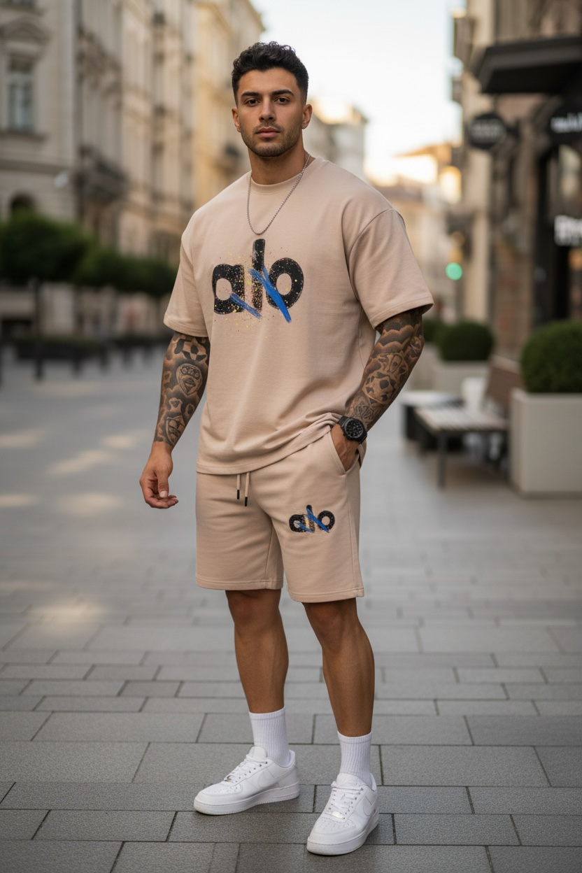 Compleu de vara triocu + pantaloni bej 5001 39-2.2