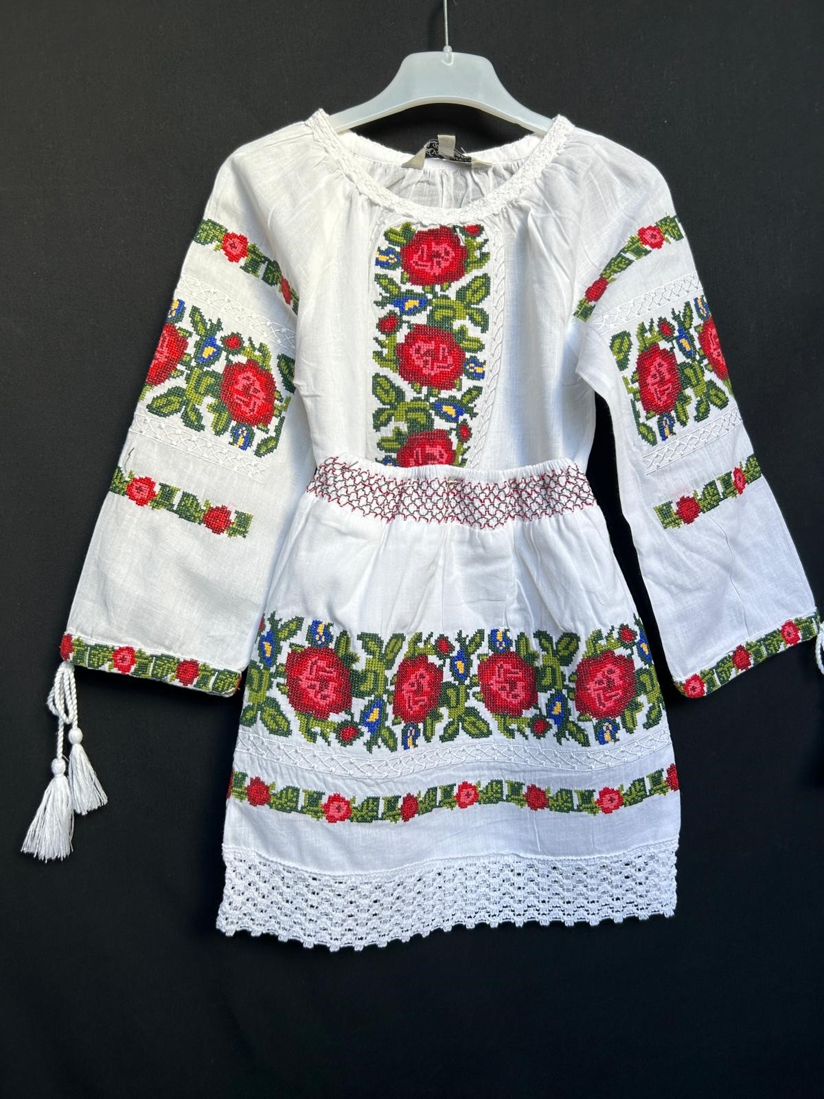 Compleu tradițional fete - fustă și ie, TM1278 *motive florale*
