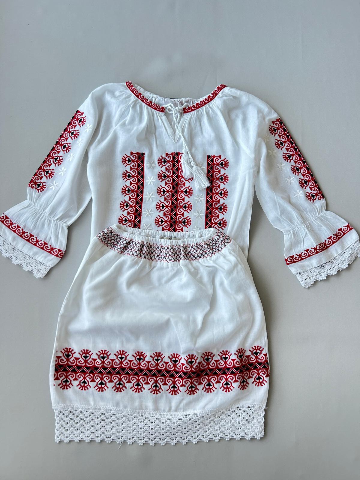 Compleu tradițional fete TM1712 - motive florale - - 14