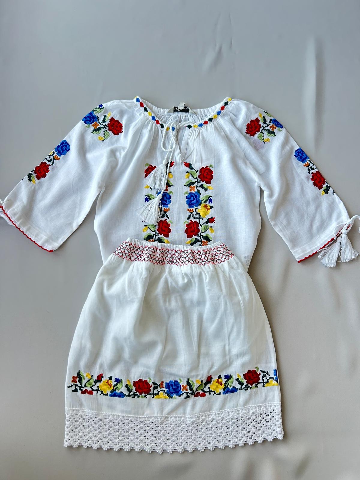 Compleu tradițional fete TM1713 tricolor