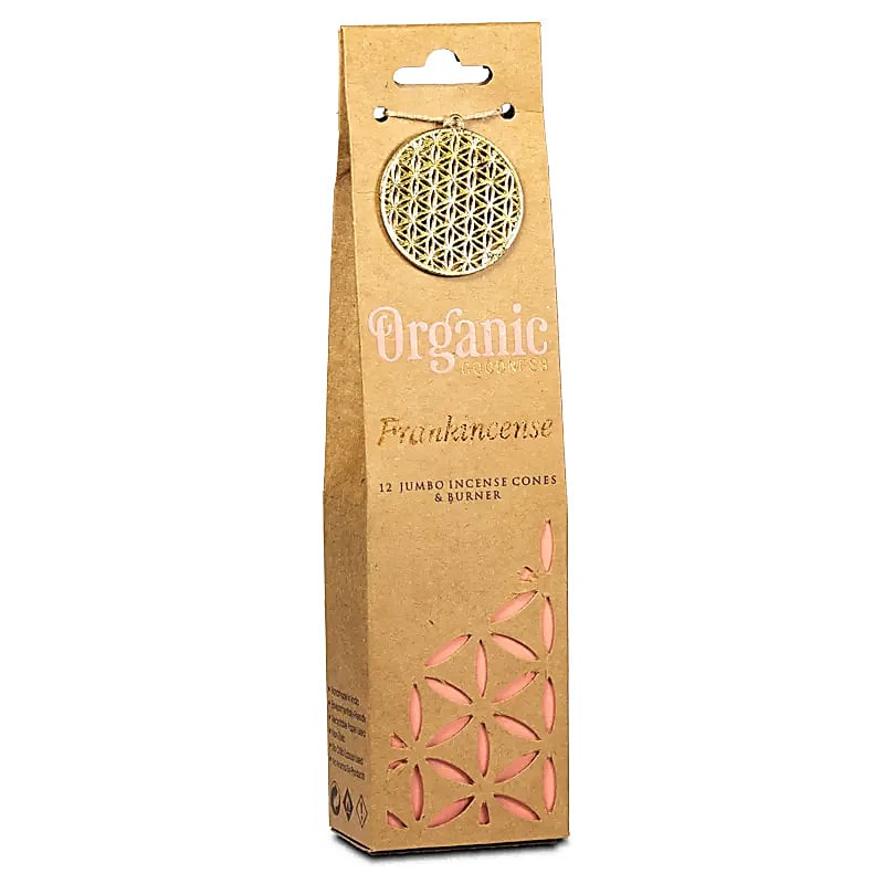 Conuri parfumate Organic Goodness | Frankincense | L + suport ceramic