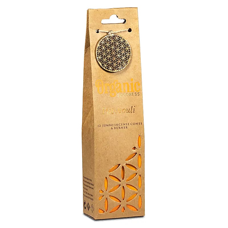 Conuri parfumate Organic Goodness | Patchouli | L + suport ceramic