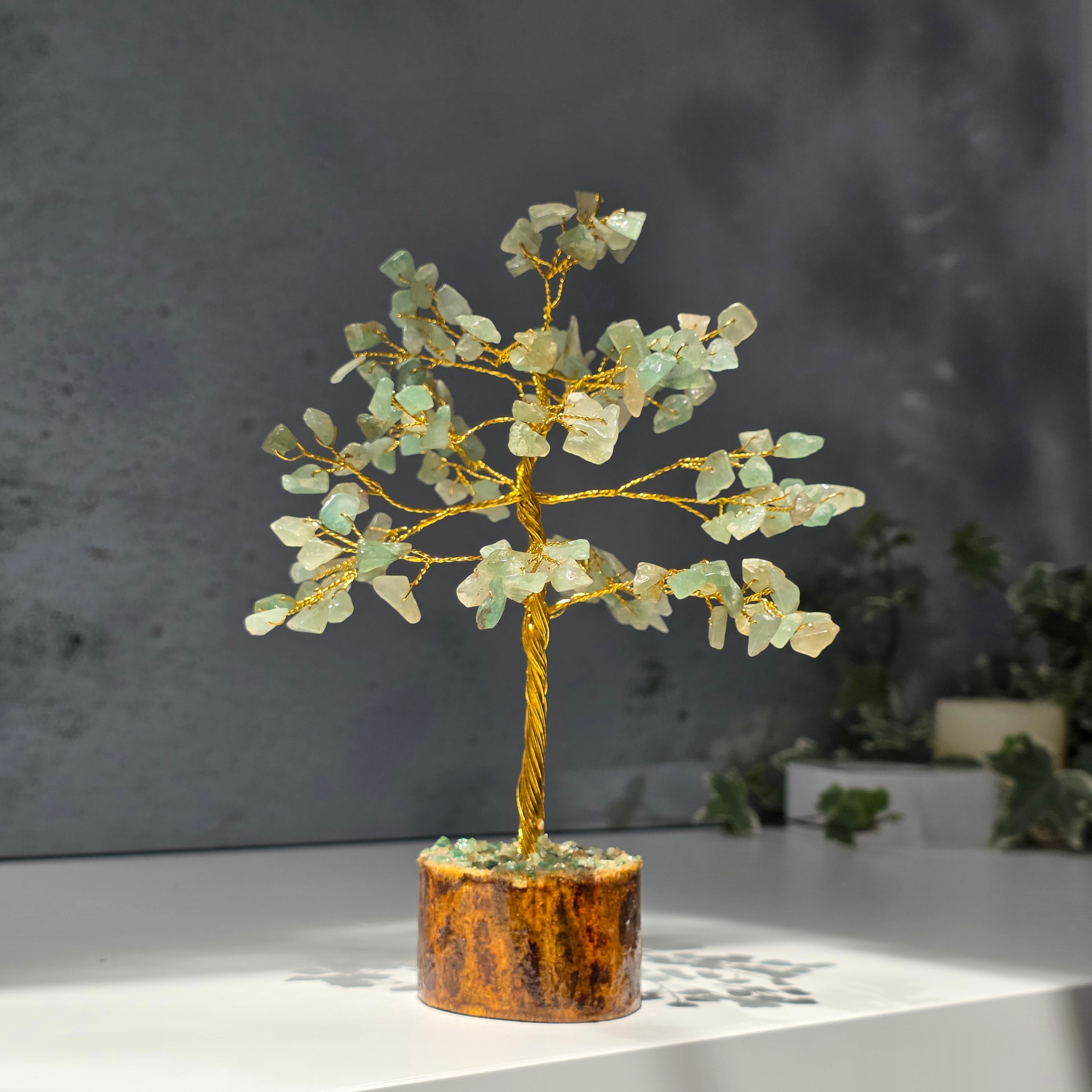 Copac Feng Shui din aventurin verde – Tree of Life, 18 cm