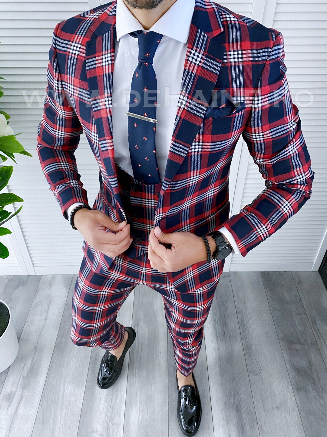 Costum barbati slim fit (SACOU + Pantaloni) 4227 P20-2.3