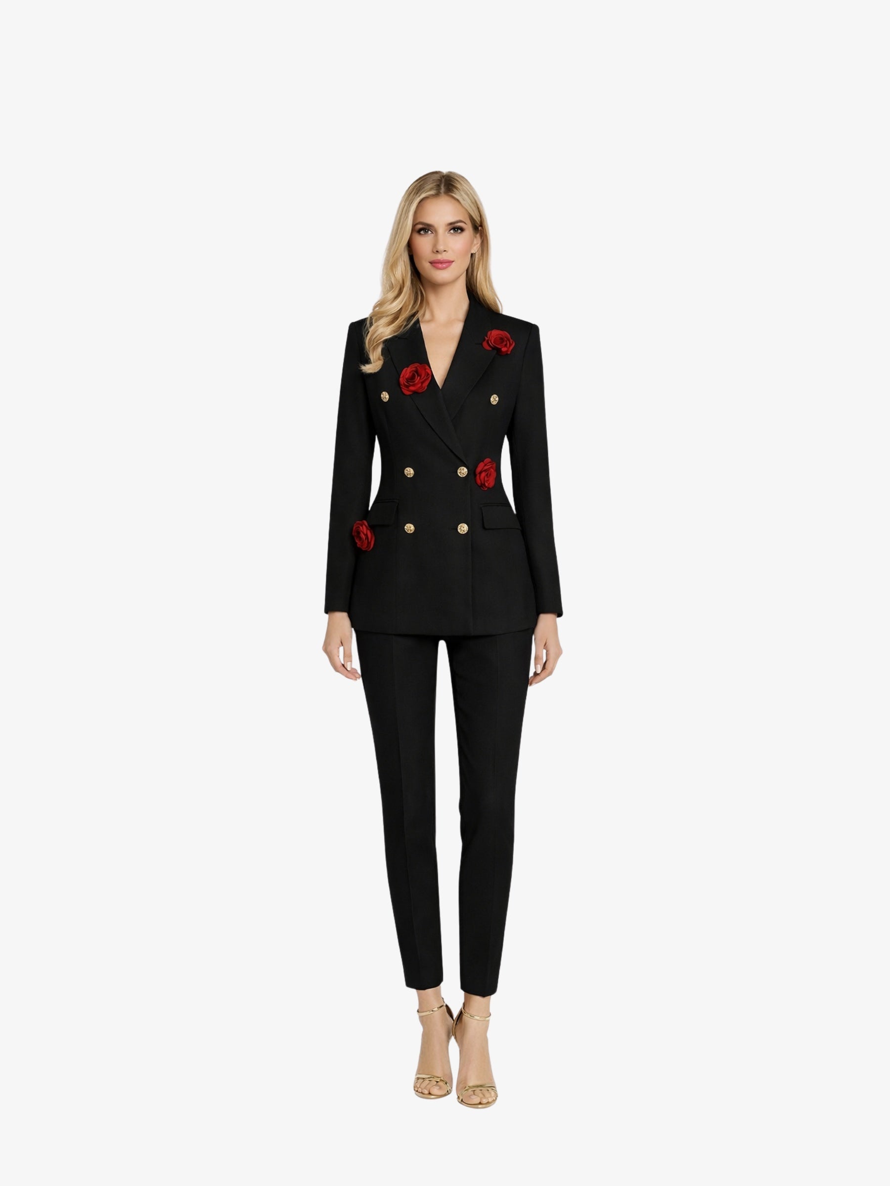 Costum Elegant “Cellia”, Negru - XL