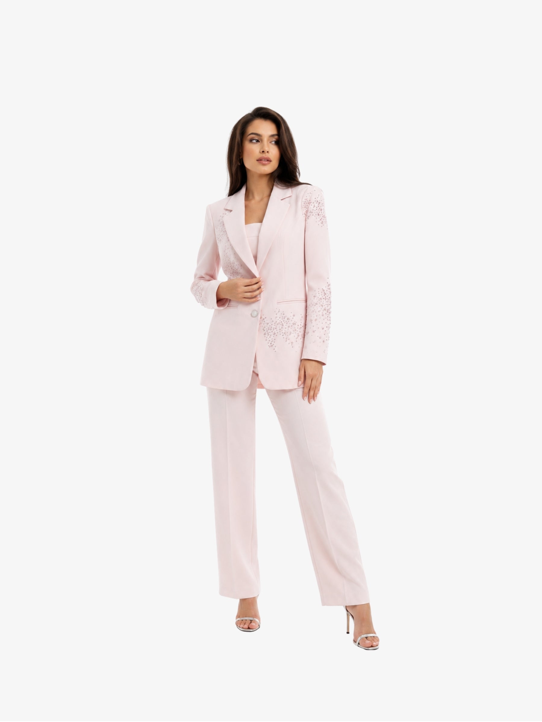 Costum Elegant “Rosalie”, Roz Pudrat - L