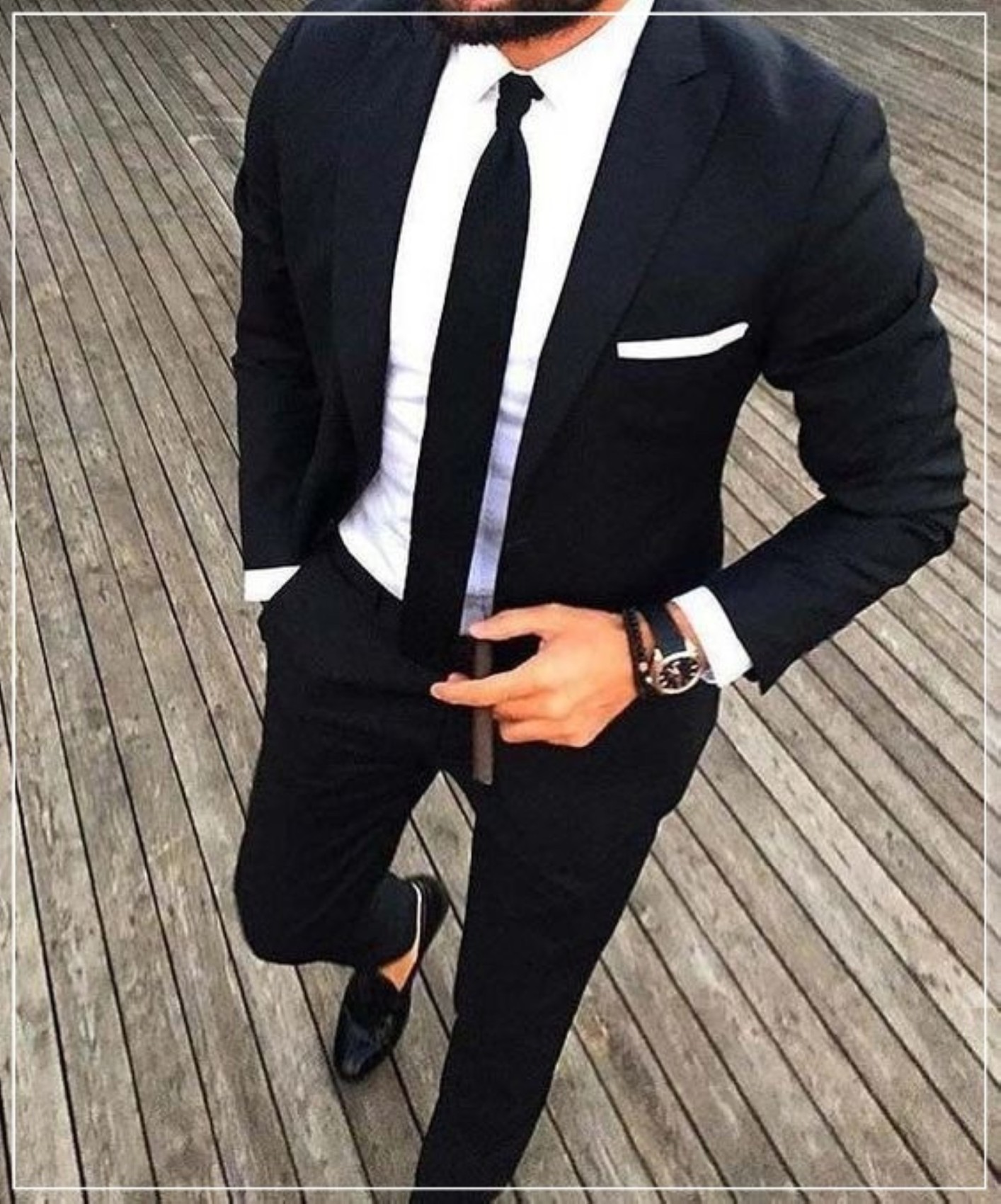 Costum negru barbati ZR 8111