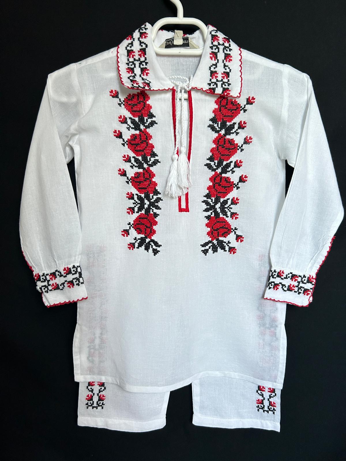 Costum tradițional băieți TM1593 *motive florale* - 12