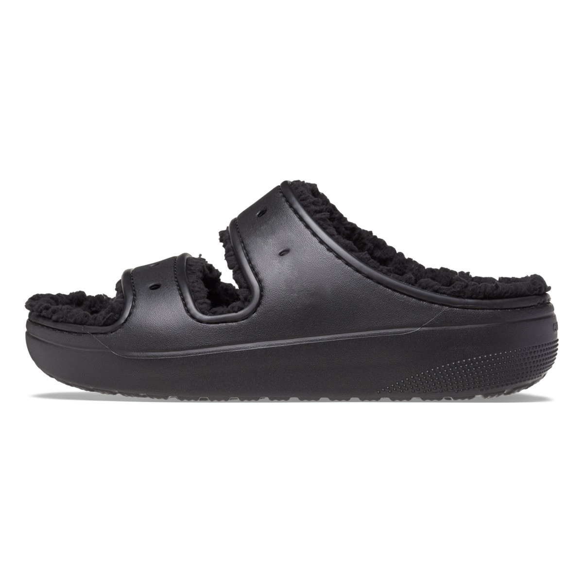 Crocs Classic Cozzzy Sandal Negru - Black/Black - poza 3