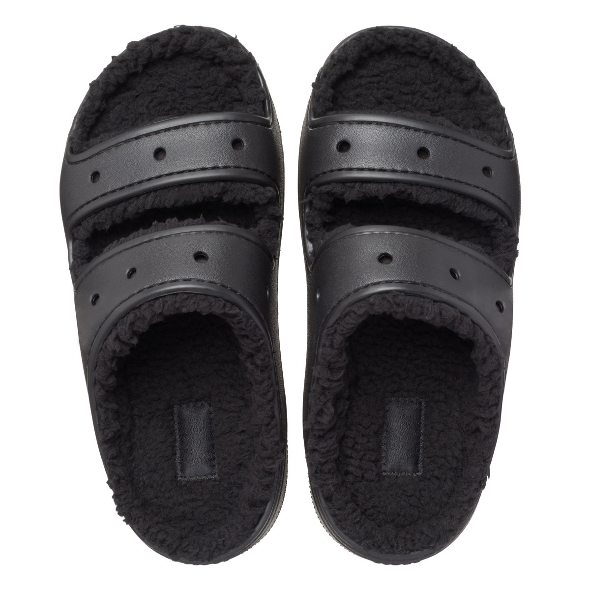 Crocs Classic Cozzzy Sandal Negru - Black/Black - poza 4
