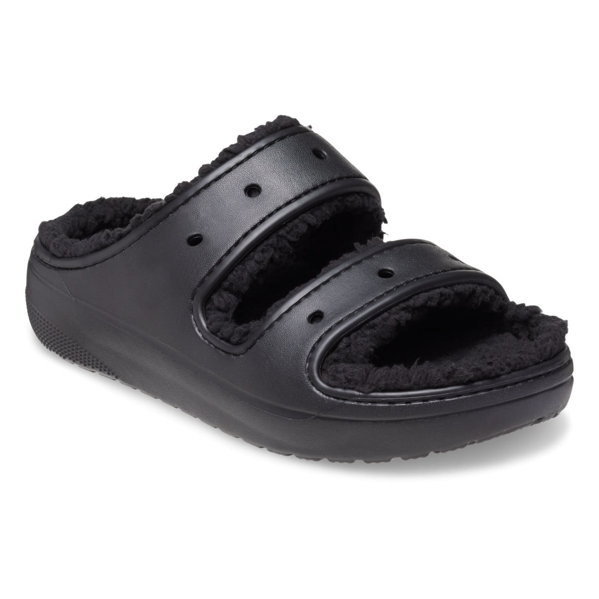 Crocs Classic Cozzzy Sandal Negru - Black/Black - poza 2