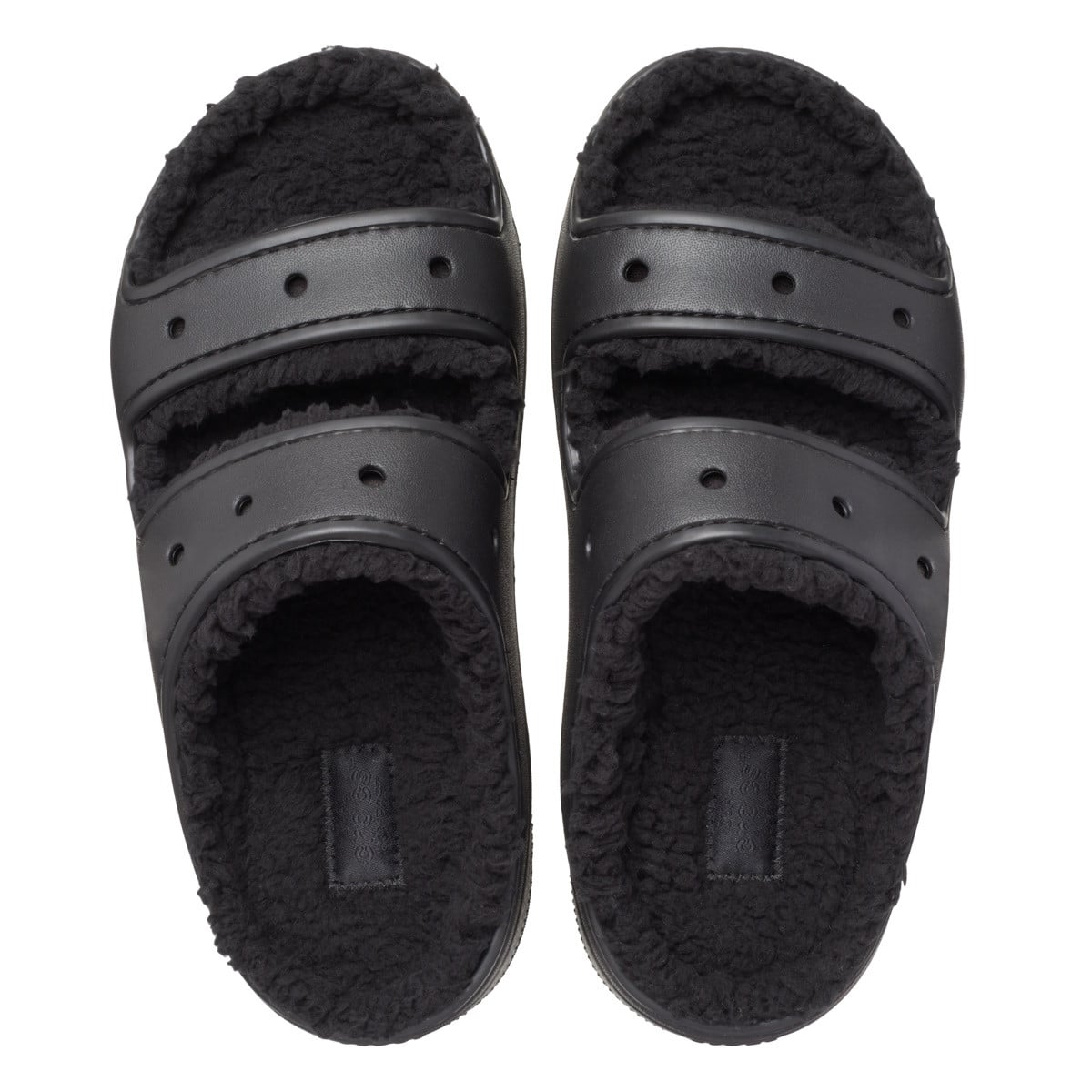 Crocs Classic Cozzzy Sandal Negru - Black/Black - poza 4