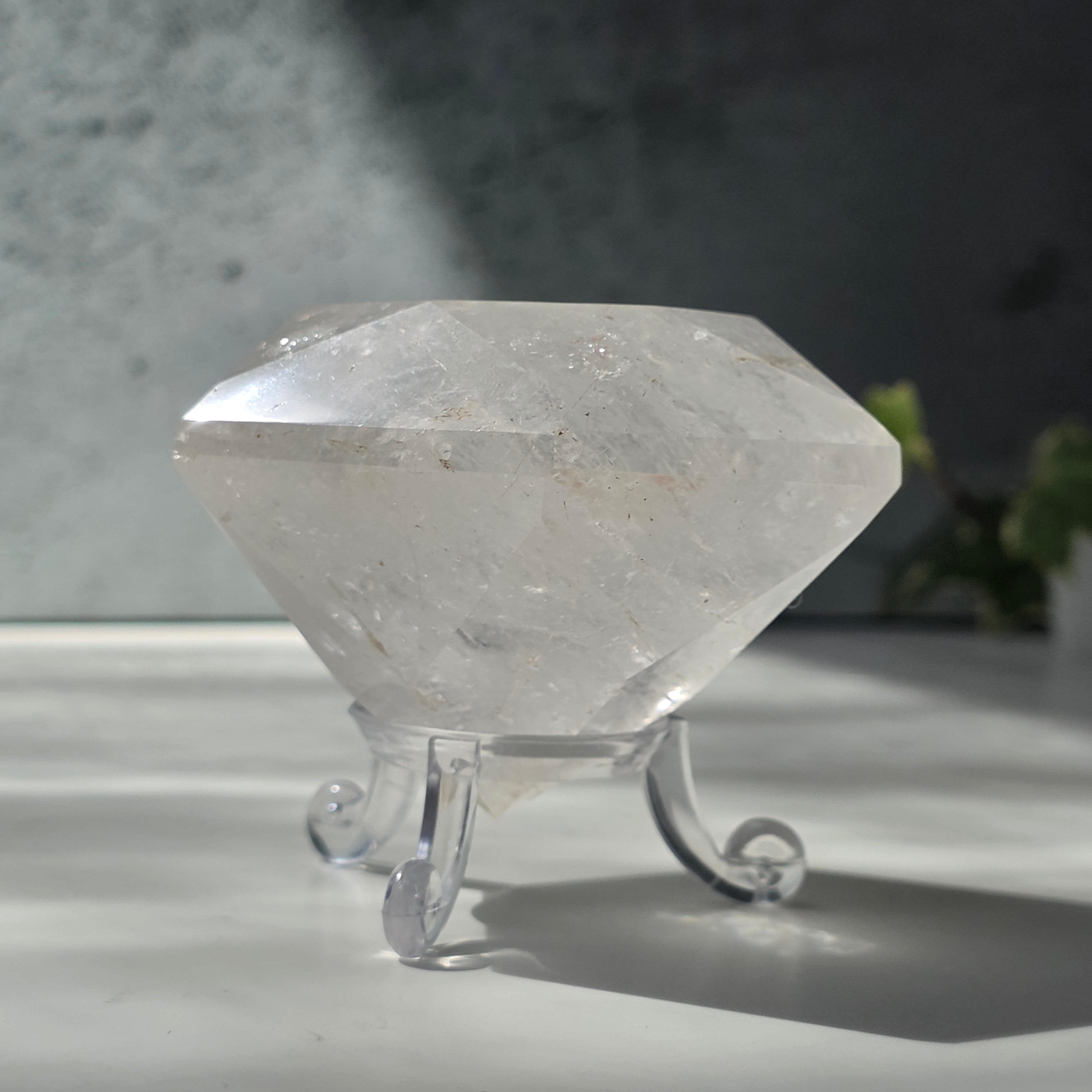 Cuart forma diamant calitate extra, cristal de stanca/cuart incolor m11